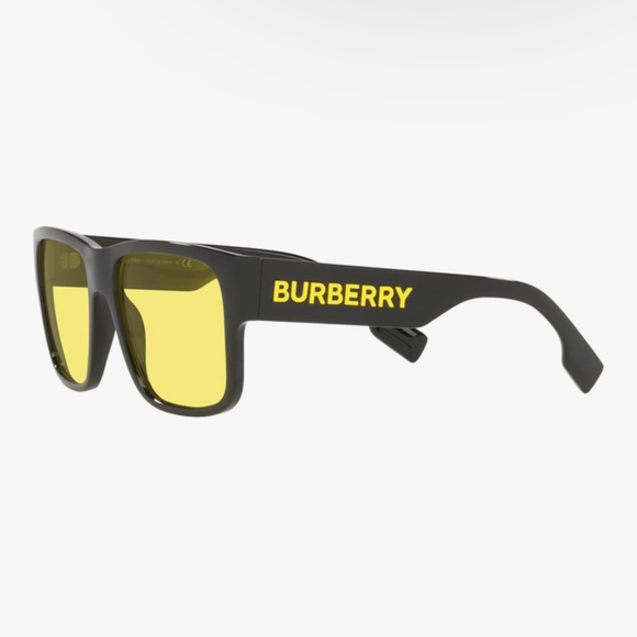 Burberry KNIGHT BE4358 Black/Yellow Sunglasses - Picture 1 of 7